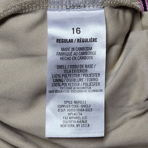 NWT‎ NAUTICA Girls School Uniform Khaki Skort Skirt Scooter Size 16 Regular - Picture 11 of 12